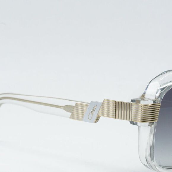 🕶️ New Cazal 669 003 Sunglasses - Transparent With Gold Frame, Grey Lenses - Picture 9 of 11